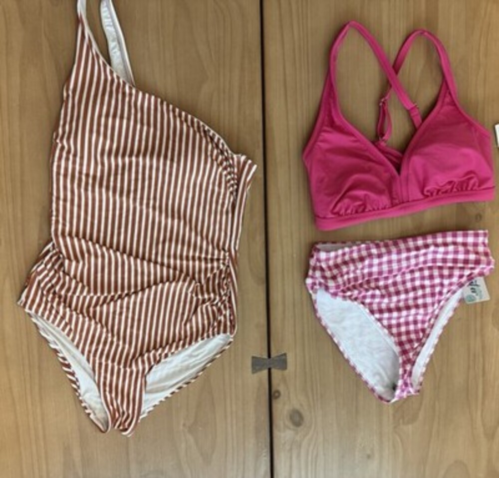 Women's Swim Swimsuit Bundle Set Up Two Size Small/4 One Piece And Bikini